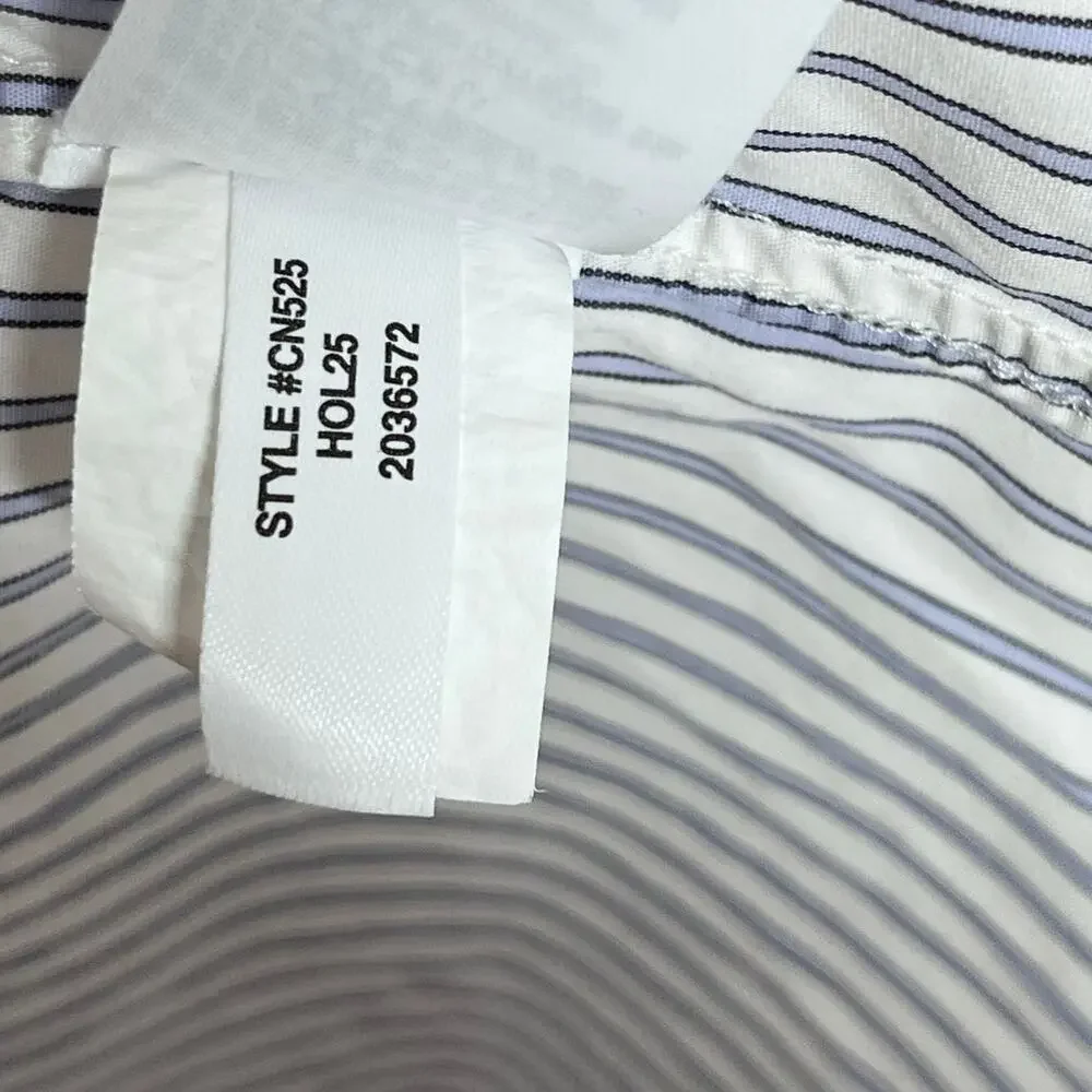 J.Crew Jules Classic Fit Button Up Shirt 8 Blue White Stripe Cotton CN525